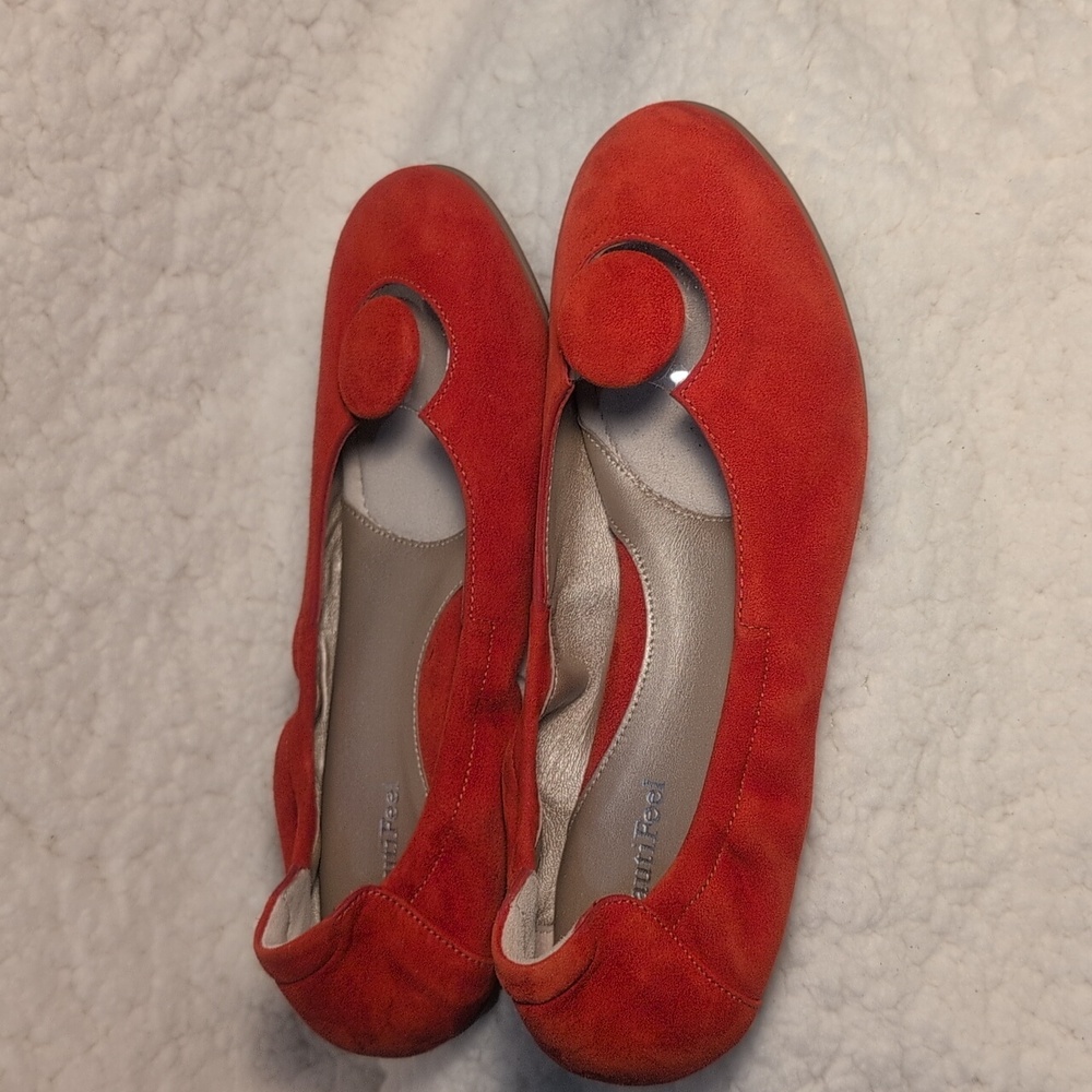 Beautifeel Mary Women's Slip -On  Red Leather shoe - Picture 3 of 13